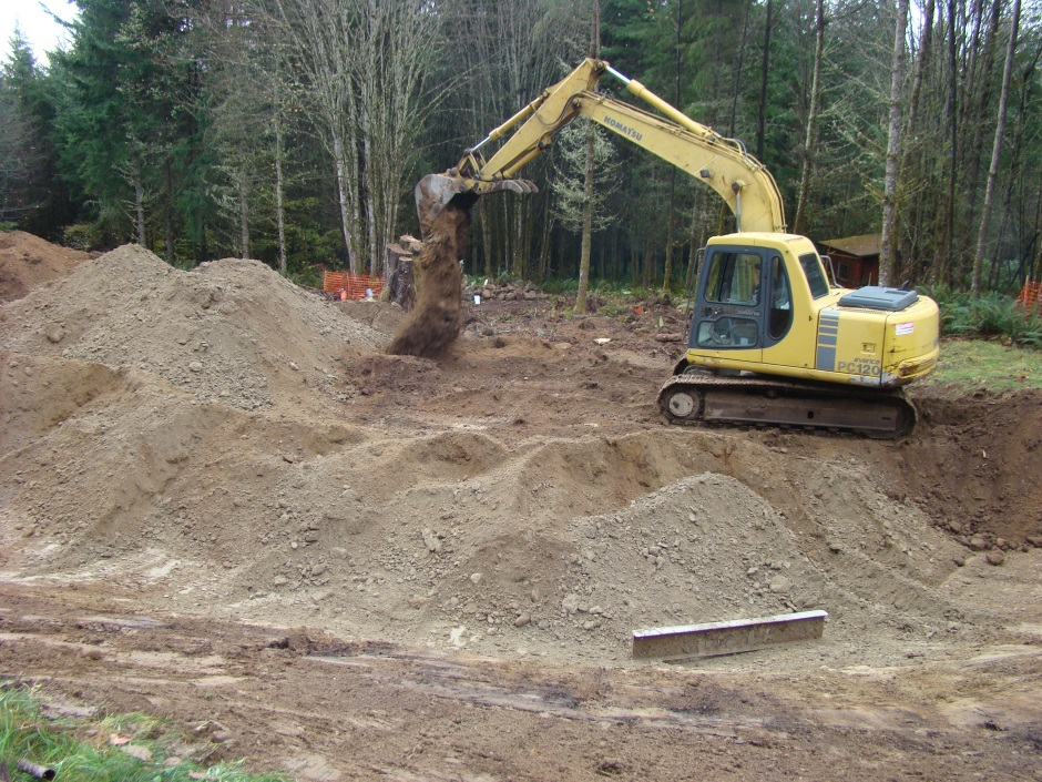 Excavator mound extending