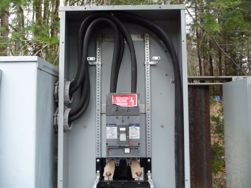 Service entry wires into main panel
