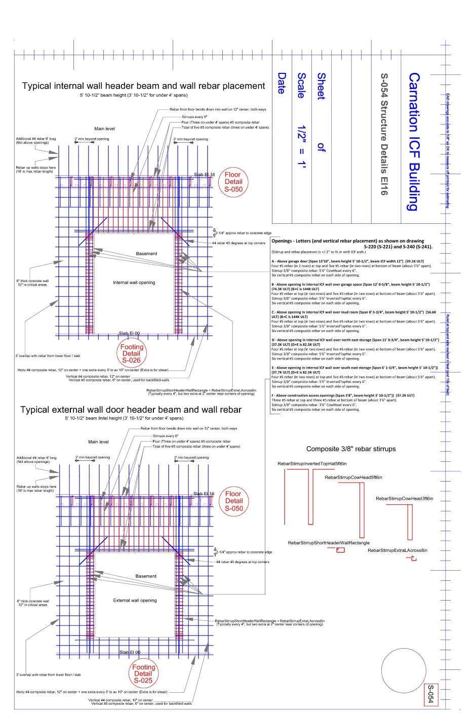 Structural engineering drawing