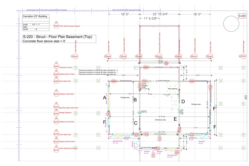 Structural engineering drawing