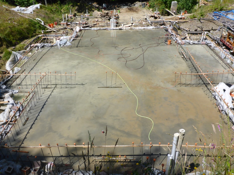 Site Slab Flooded To Cure