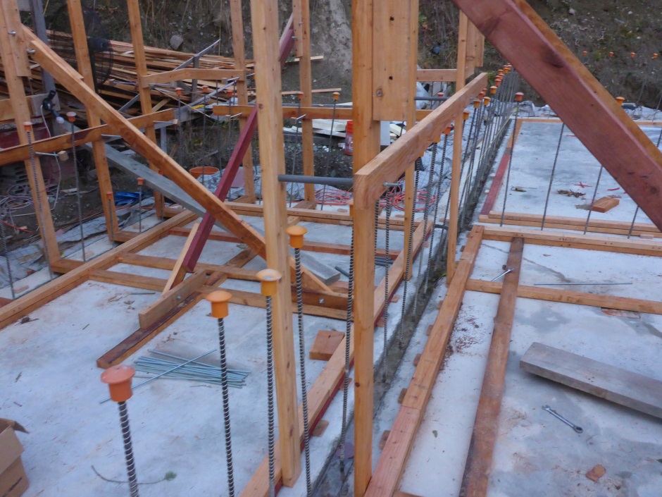 Starting Vertical Batons Internal Wall