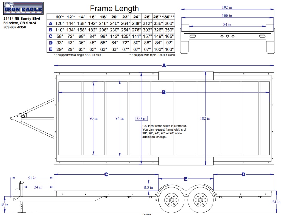 Tiny House Trailer Iron Eagle Drawing