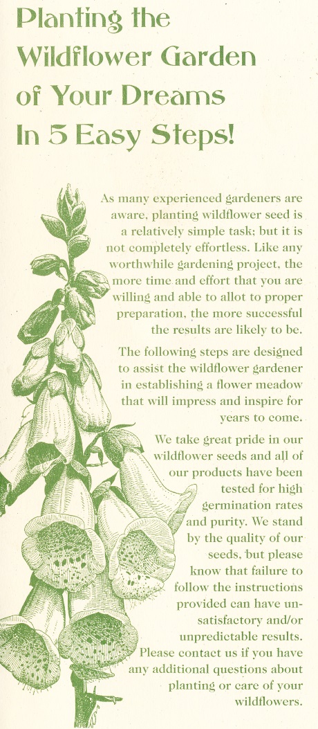 Wild Flower Planting Instructions