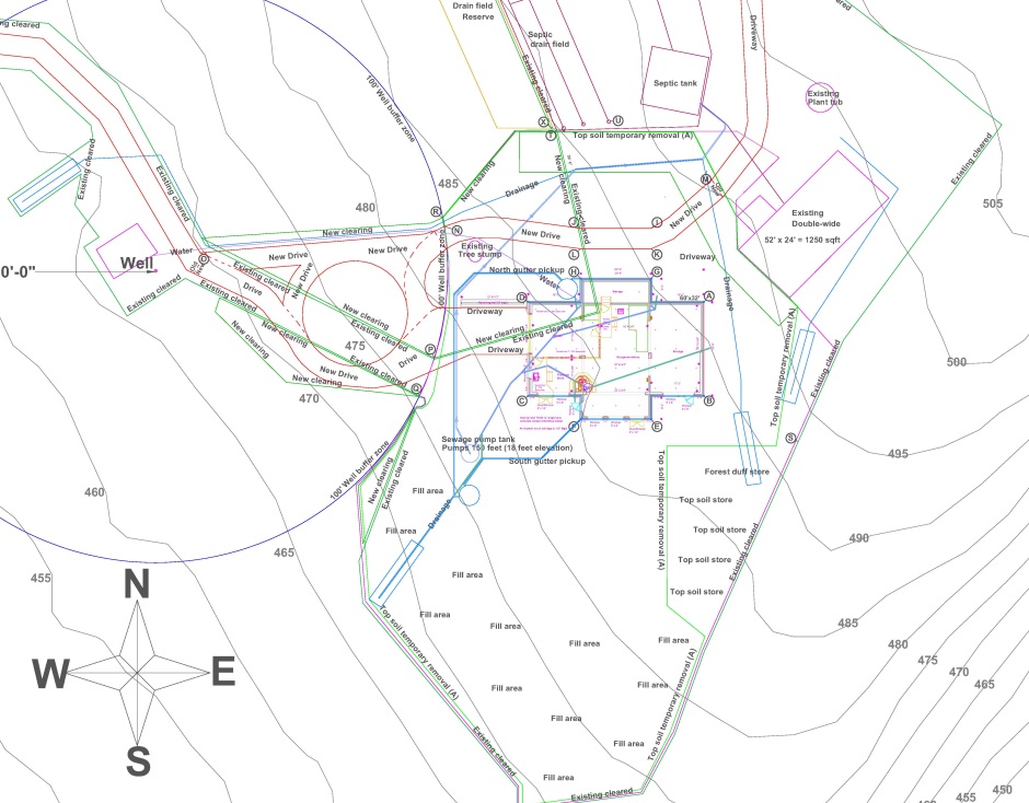 Plot drawing for building site