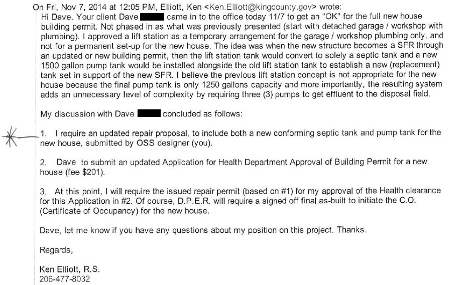 Ken change in plan email