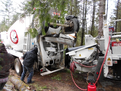 ICF concrete pumping