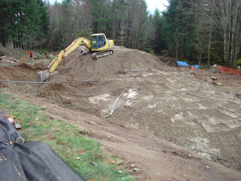 Excavation on mound
