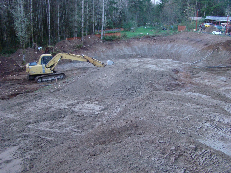 Excavator end of day 4 from mound