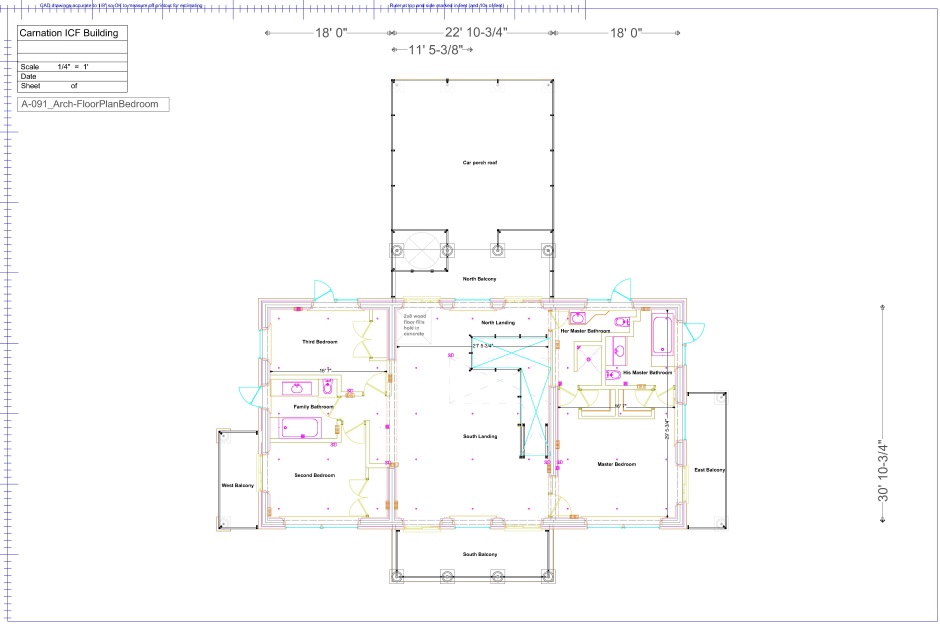 Bedroom level floor plan