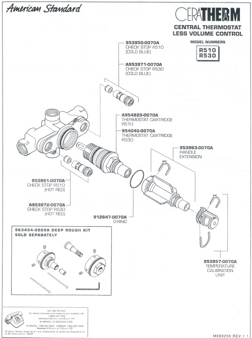 American Standard Thermostatic rough valve installation instructions