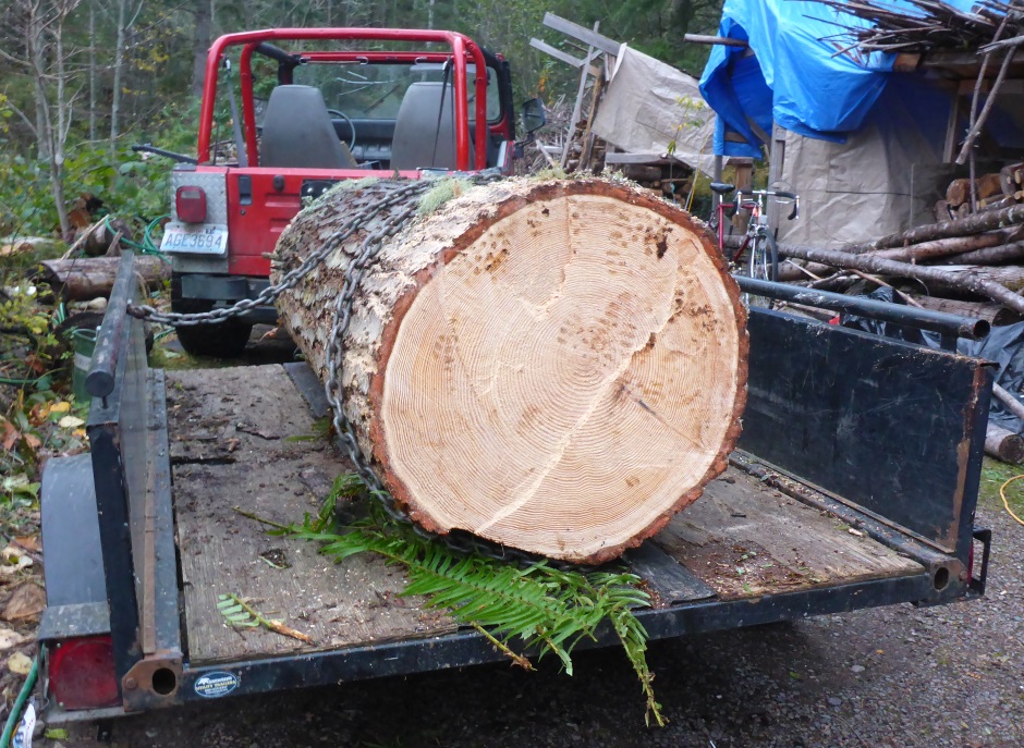 Big Log On Trailer