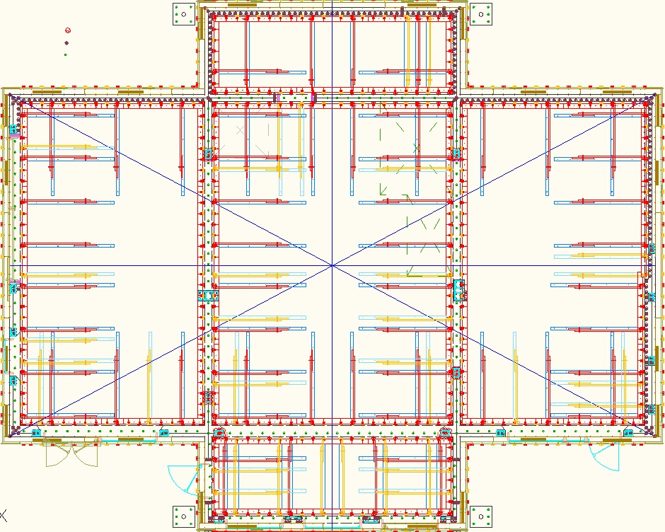 Basement CAD drawing showing bracing