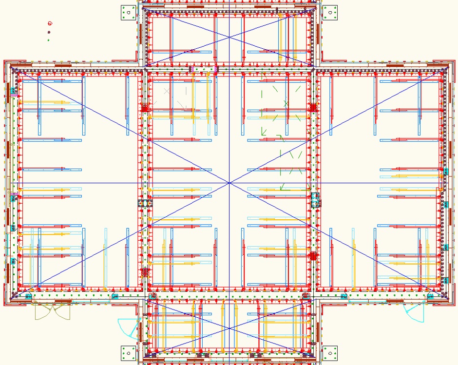 CAD drawing showing 2nd row EPS lengths