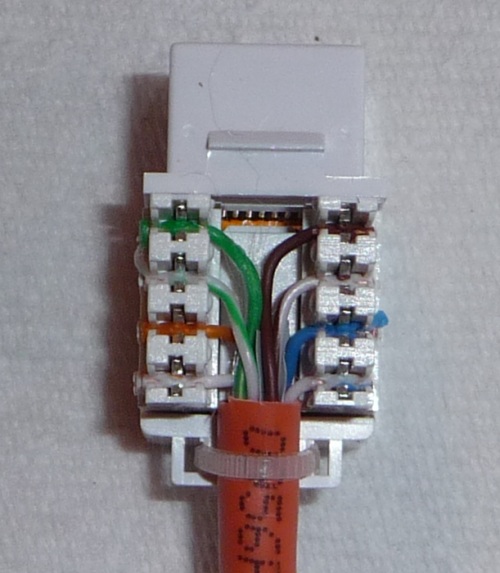 Cat-6 socket attached