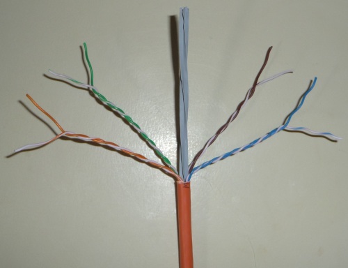 Cat-6 wire separated