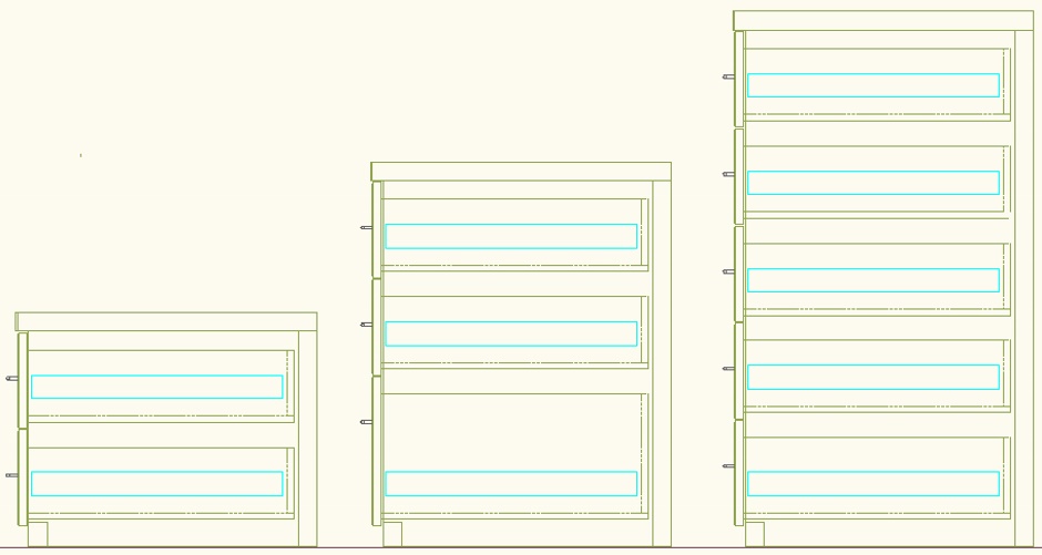 Chest Of Draws Various Heights