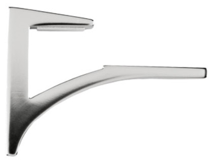 Chrome bathroom shelf bracket