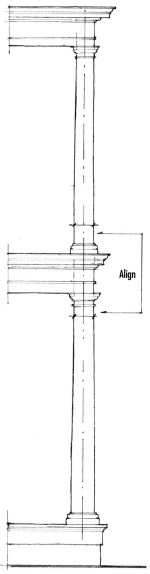 Column alignment two stories