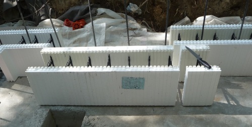 Cut ICF block to required length