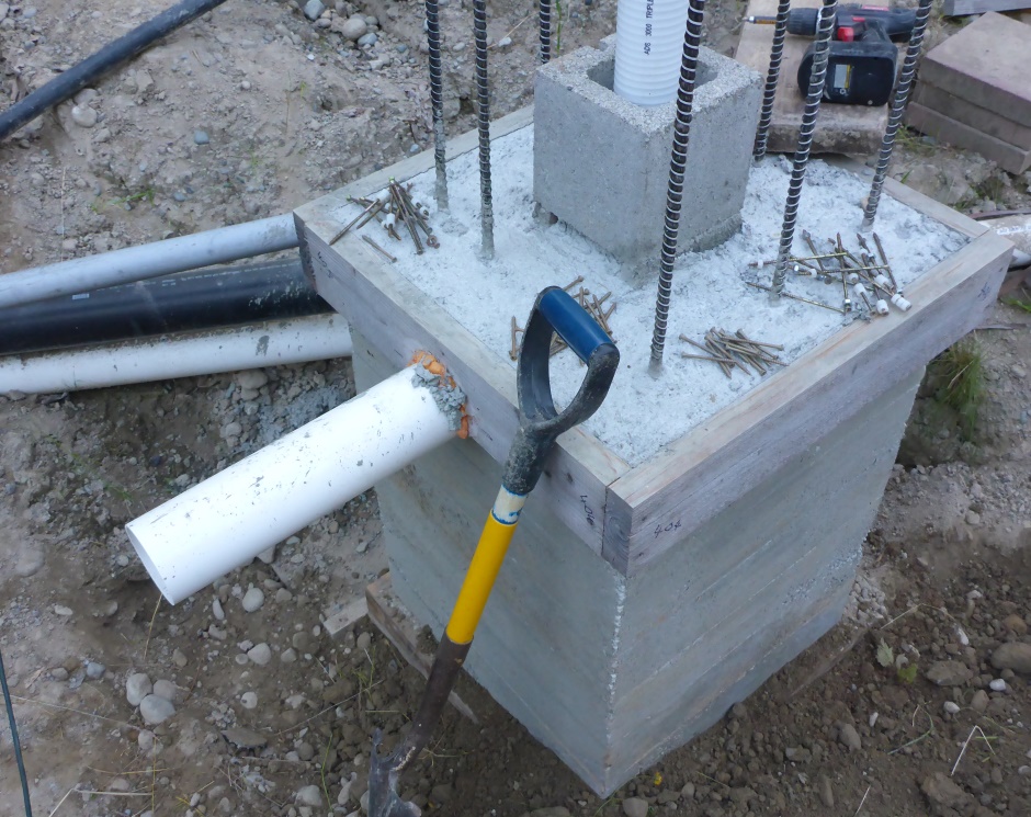 Deck Column Forming Boards Removed Inner South