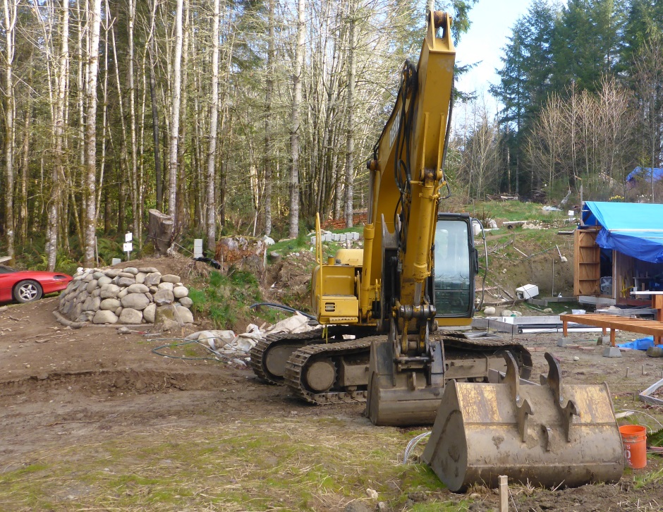 Digger On Driveway