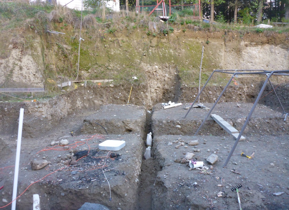 Drainage Trench With Filtered Soil