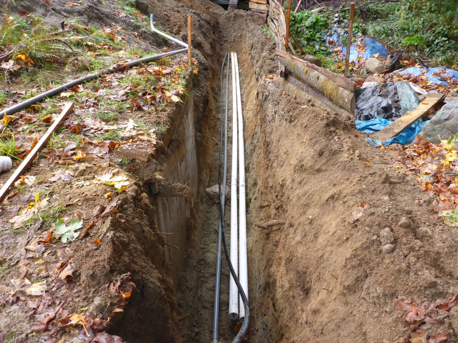Drainage Water Trench To South