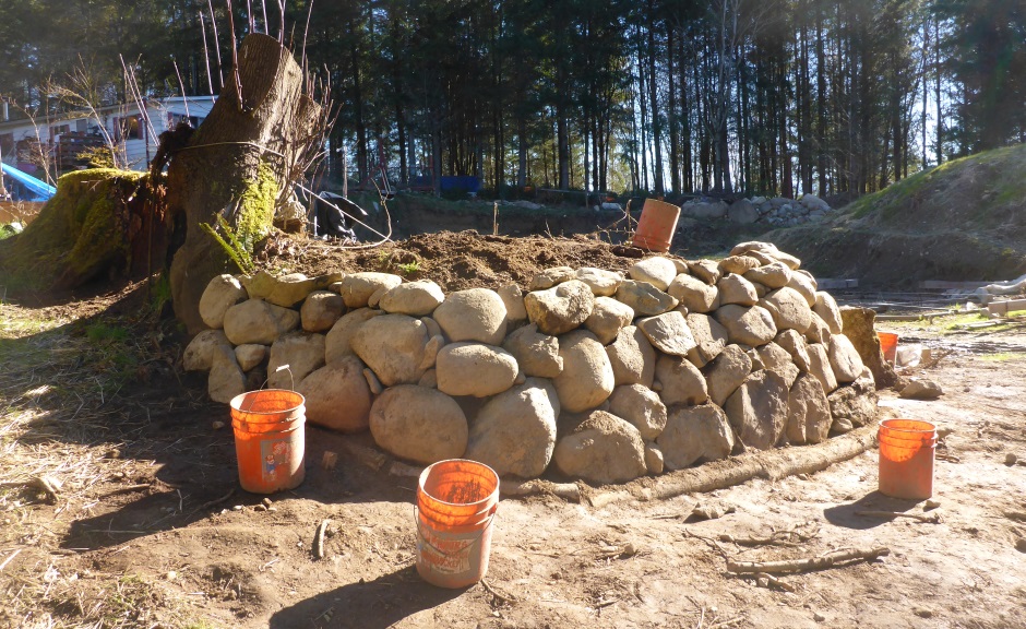 Driveway Rock Wall East