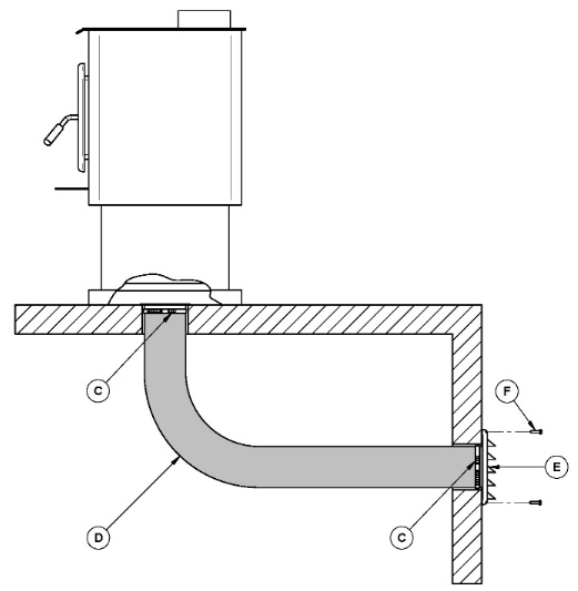 Drolet Ht3000 Burn Air Intake Drawing