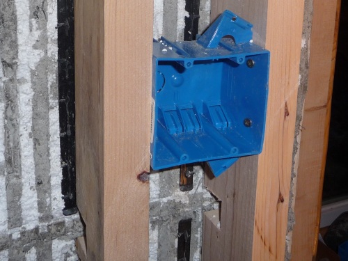 Electrical box double supported