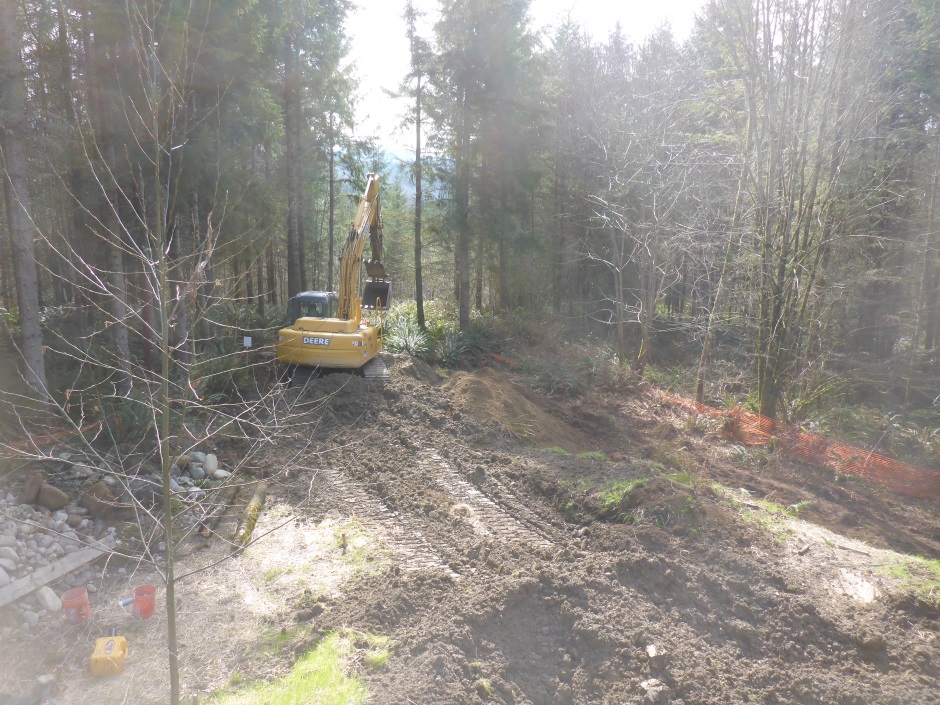 Excavator Making South Lawn