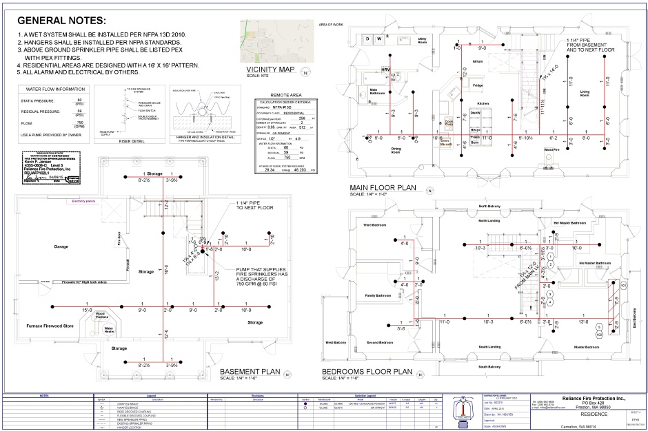 Fire sprinkler plan full