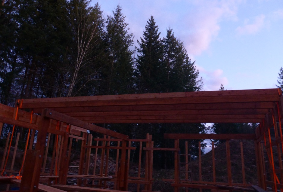 First Ceiling Beams From North Portico