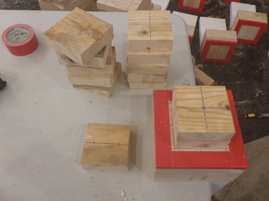 Floor Cubes Being Made