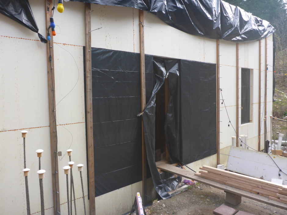 Garage Door Temporary Polyethylene Outside