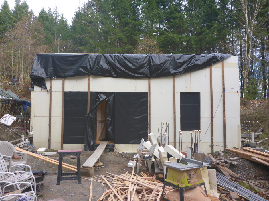 Garage Door Temporary Polyethylene Outside 2