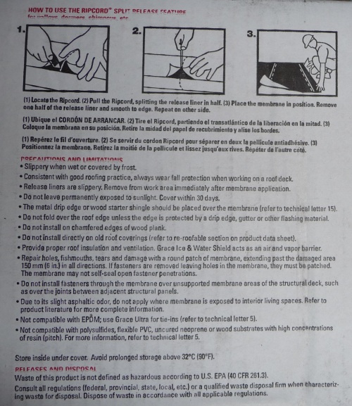 Grace Ice & Water Shield Instructions