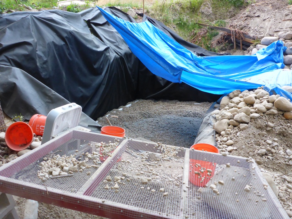 Greenhouse Drain Rock Filtering