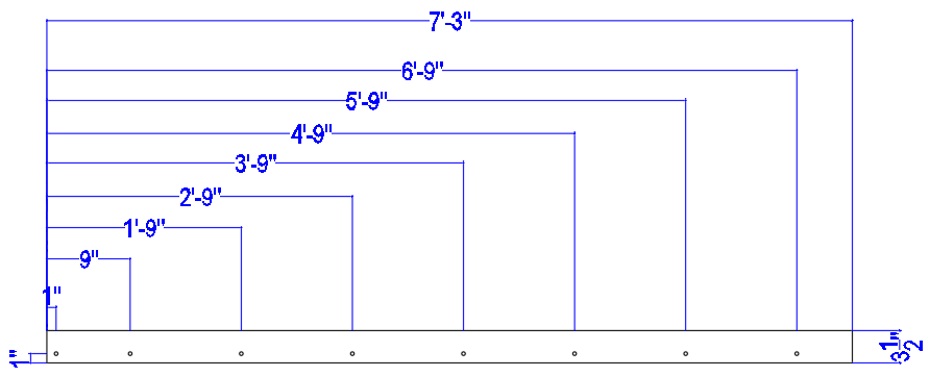 Horizontal Bracing End 12in