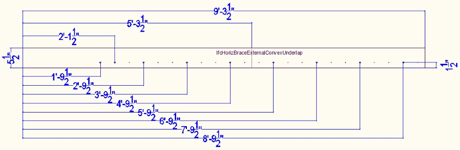 Ifc Horiz Brace External Convex Underlap