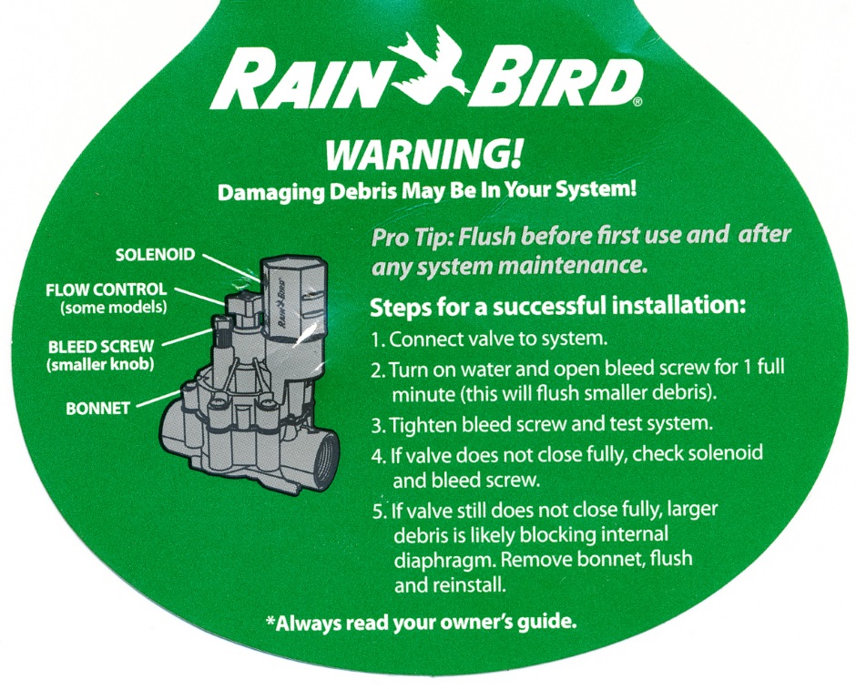 Irrigation Valve Label Tag