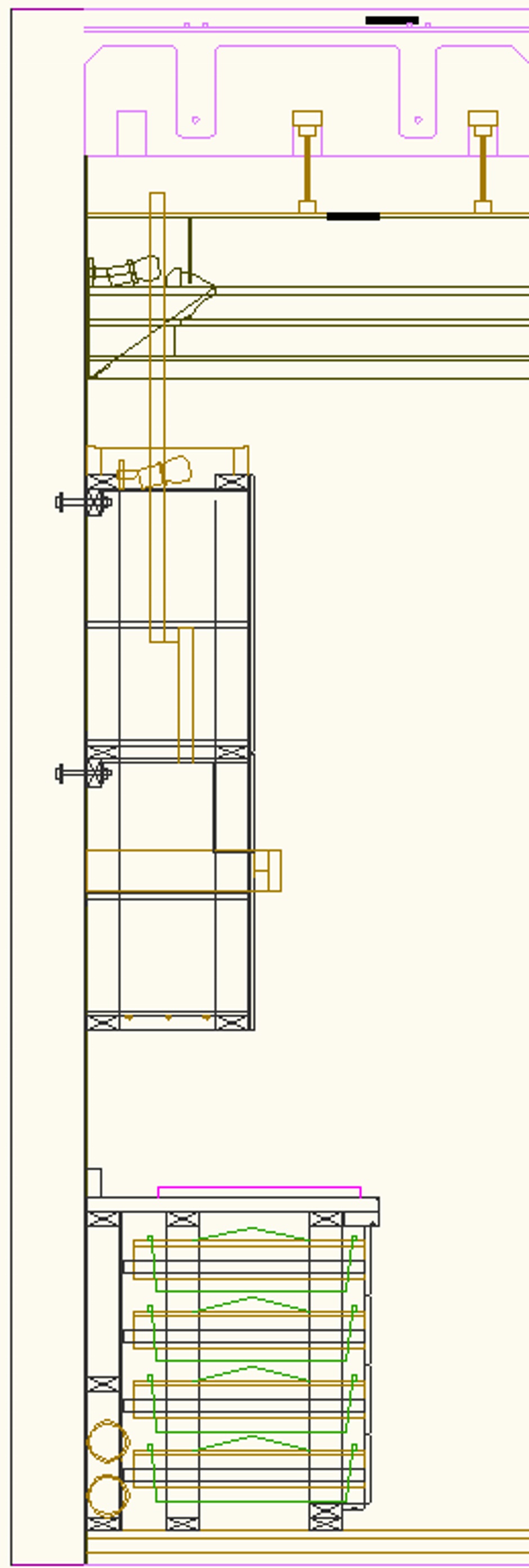 Kitchen Drawing Elevation Cabinet Side