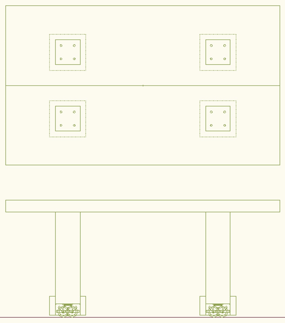 Large Wooden Table Drawing
