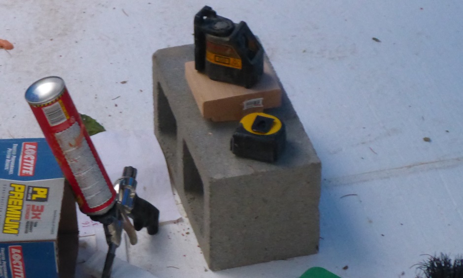 Laser In Center For Leveling Blocks