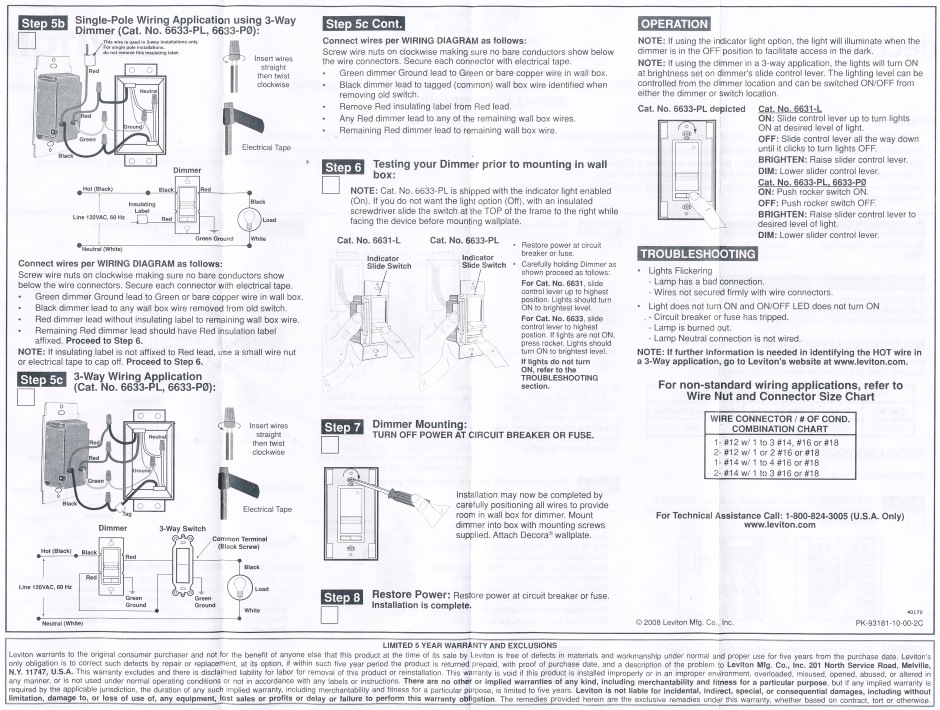Levitron Dimmer Instructions