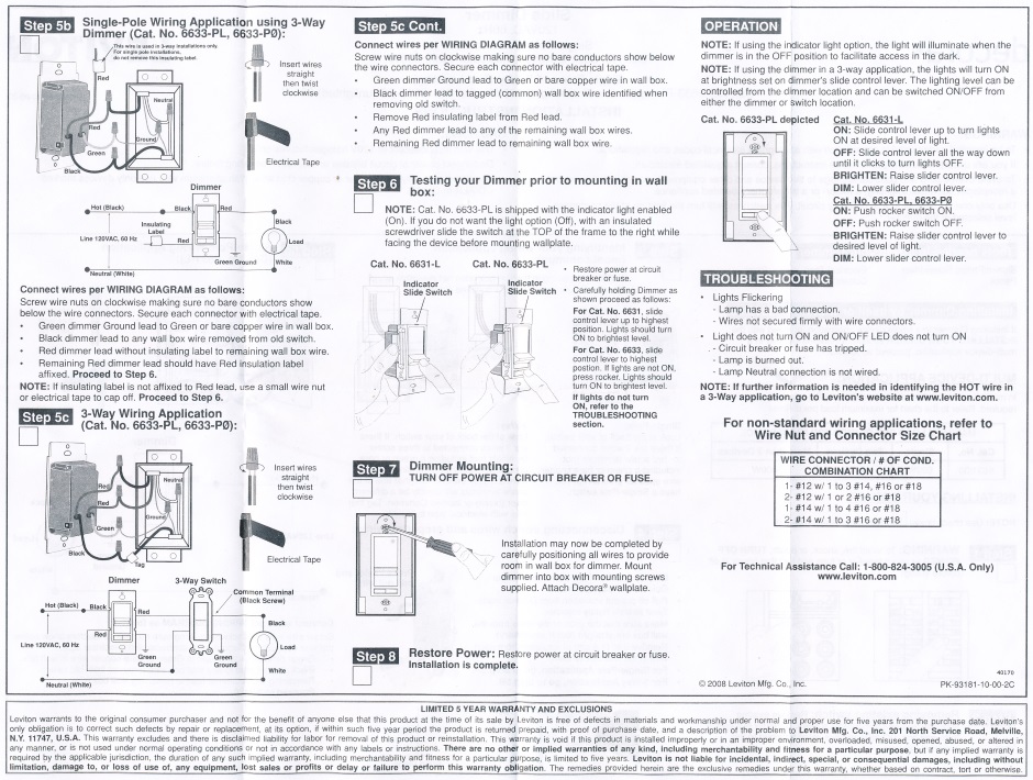 Levitron Dimmer Instructions