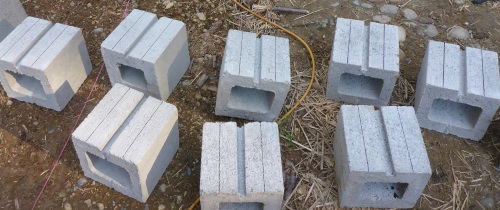 Marked Concrete Blocks