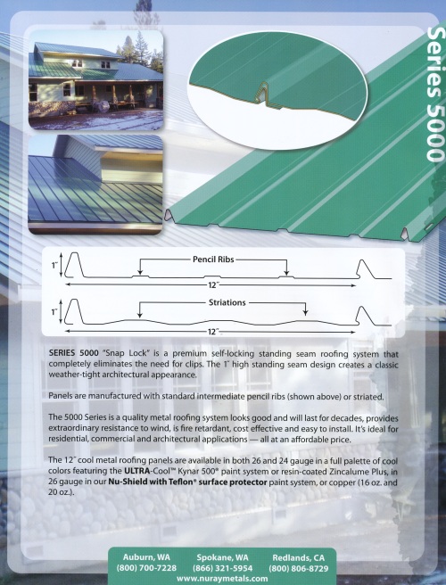 Metal roof Nu-Ray brochure