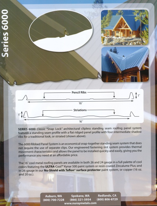 Metal roof Nu-Ray brochure